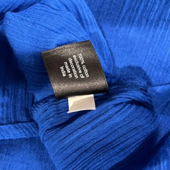 Lane Bryant V-Neck Embroidered and Tasseled Crepe Tunic Blouse – NWT SZ 14/16 - Picture 9 of 9